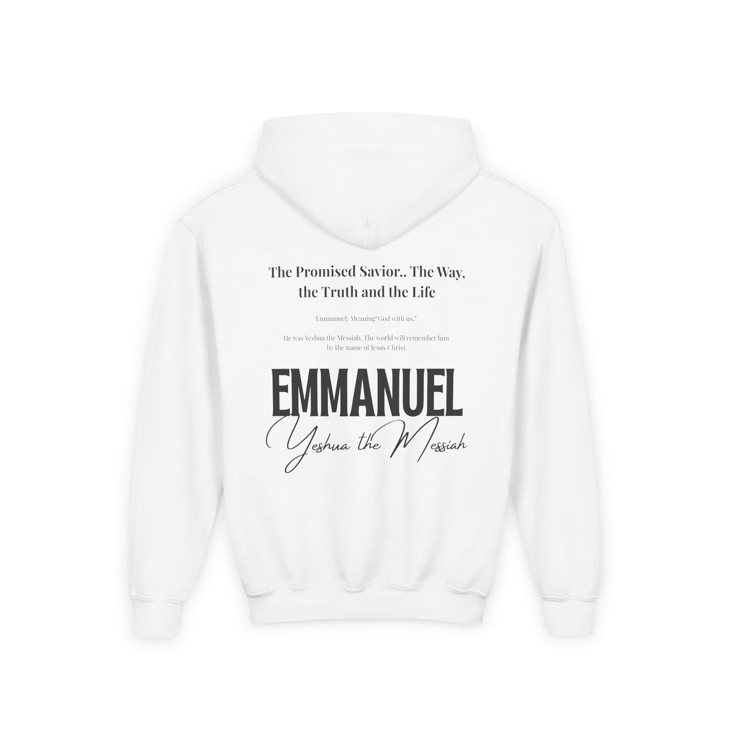 Emmanue back print: "God in us"