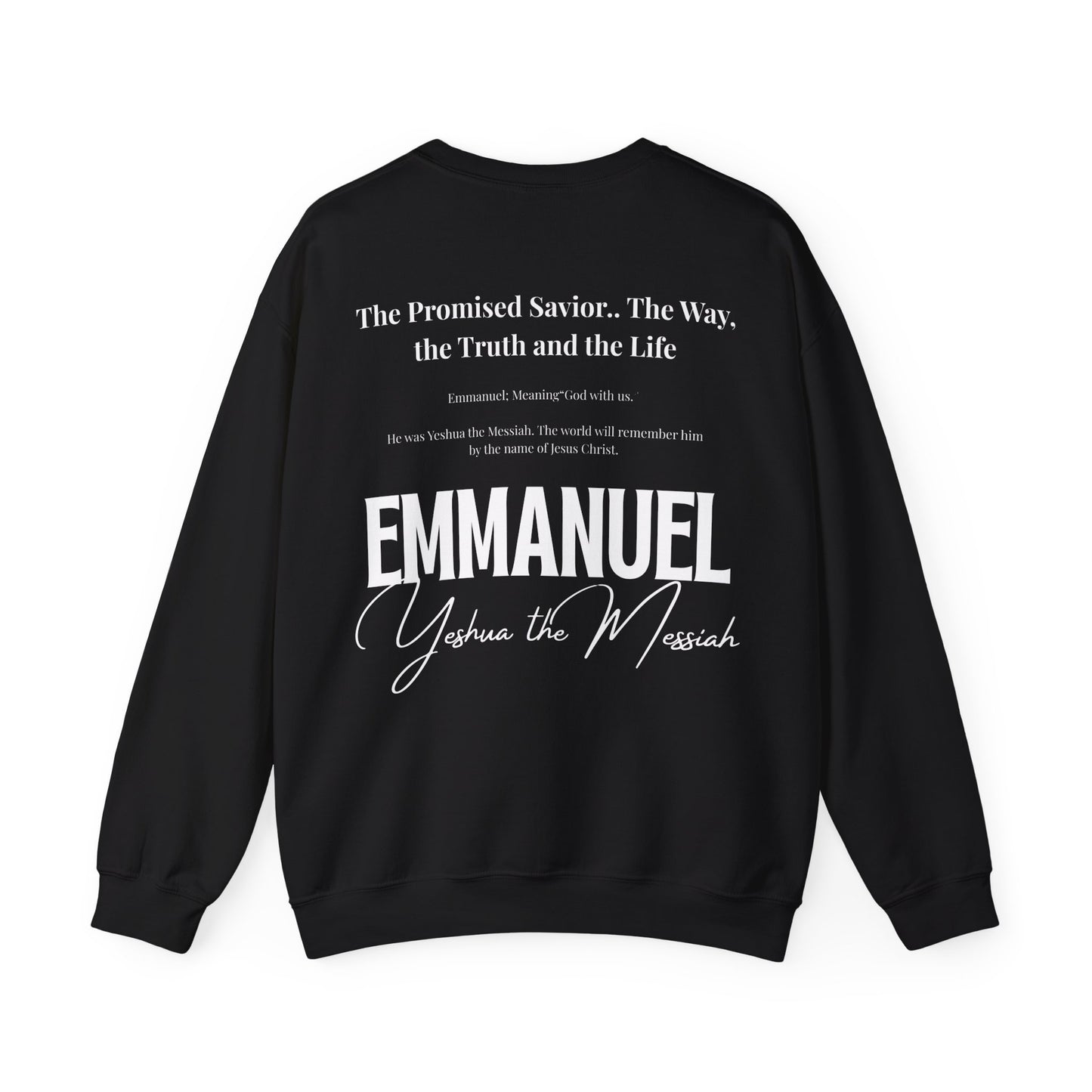 Emmanuel back print; "God in us"