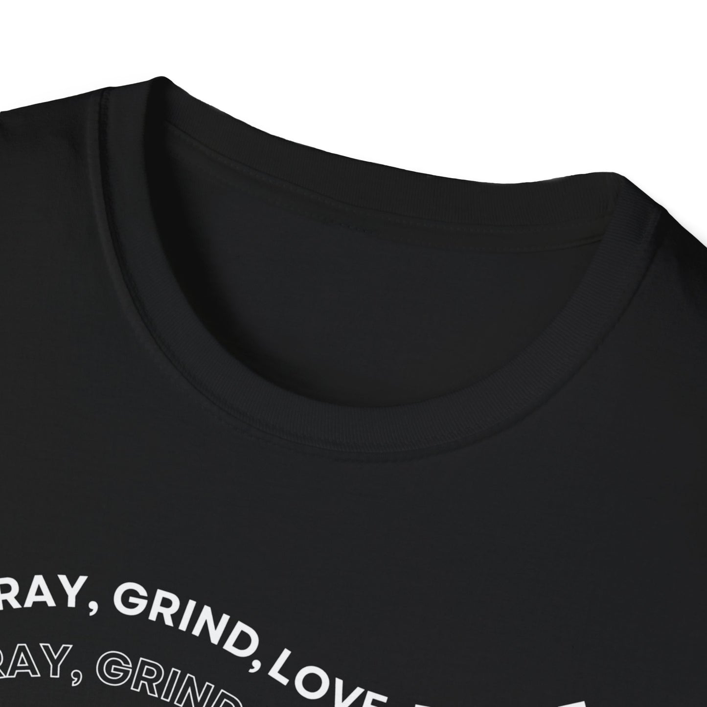 Pray Grind Love Repeat front print