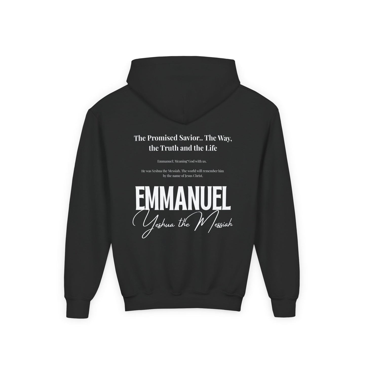 Emmanue back print: "God in us"
