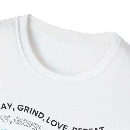 Pray Grind Love Repeat front print