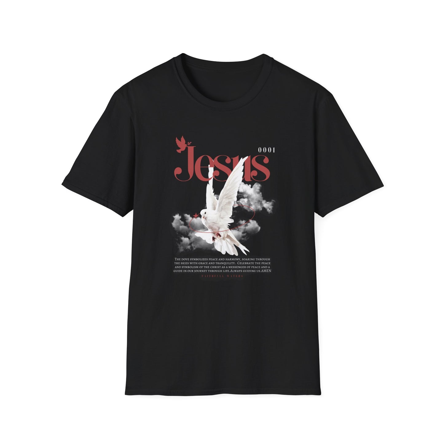 The dove/jesus - front print