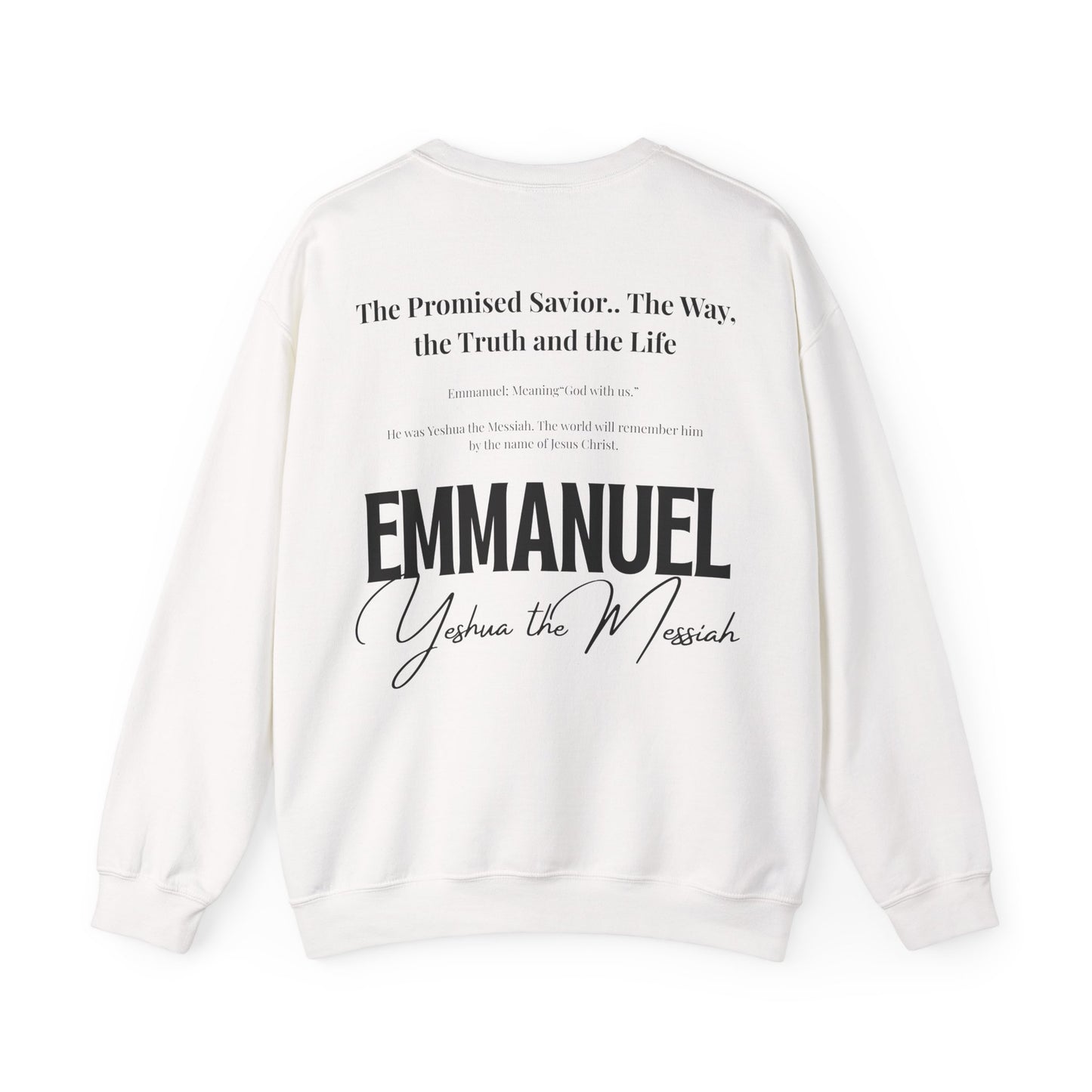 Emmanuel back print; "God in us"