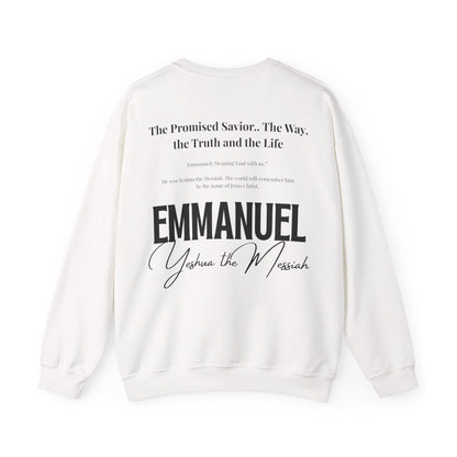 Emmanuel back print; "God in us"