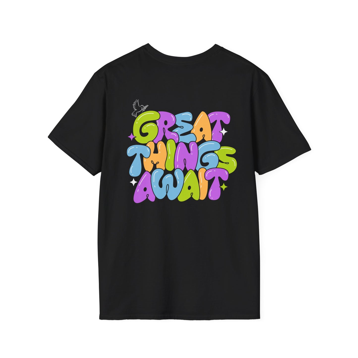 Great things await - Back print