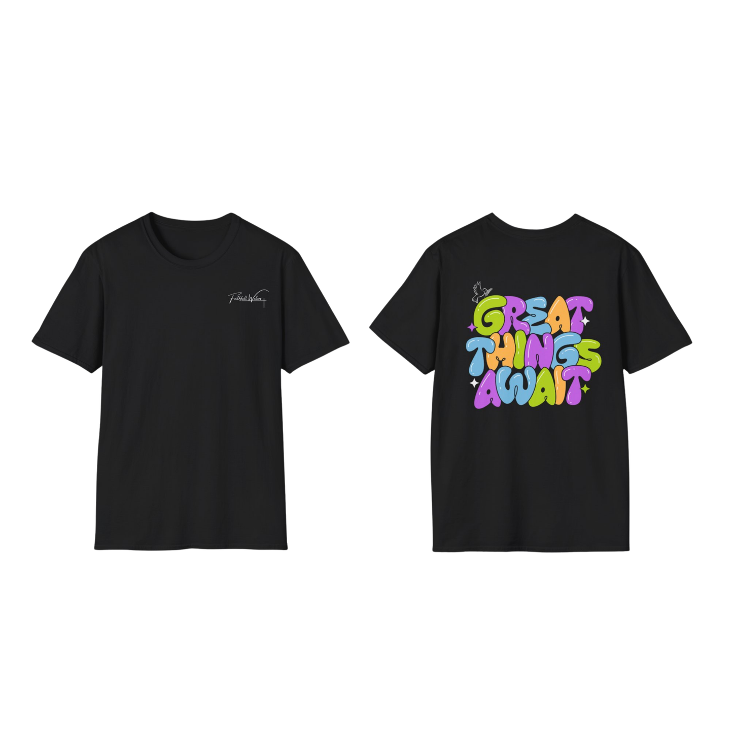 Great things await - Back print